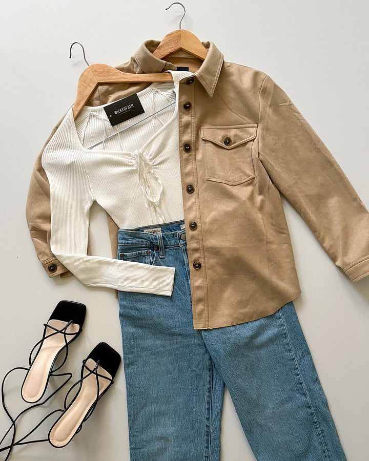 Mya Shacket - Khaki
