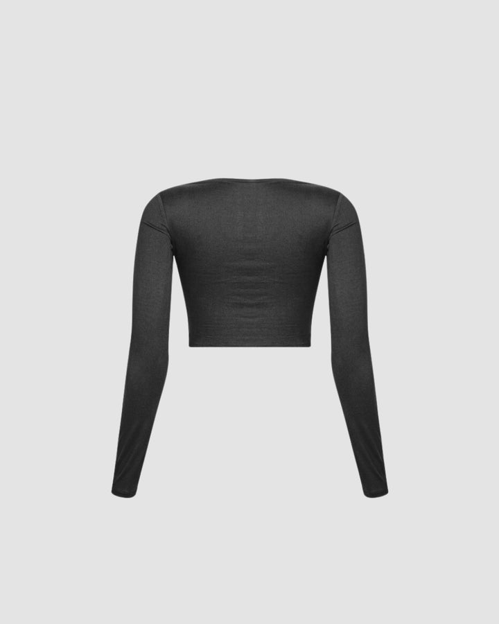 ISELA CROP TOP - BLACK