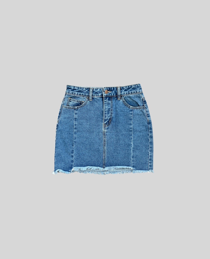 SEREN DENIM MINI SKIRT - BLUE