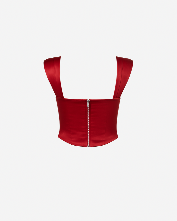 RUBY LACE SATIN CORSET TOP