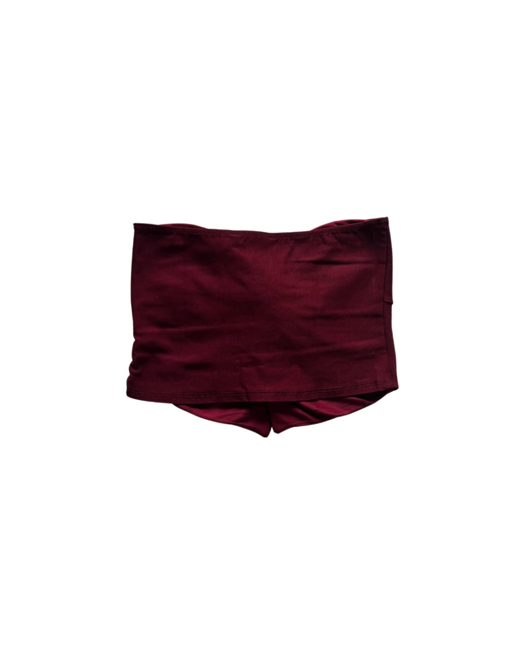 NOELLE CROPPED TUBE TOP - CRIMSON RED