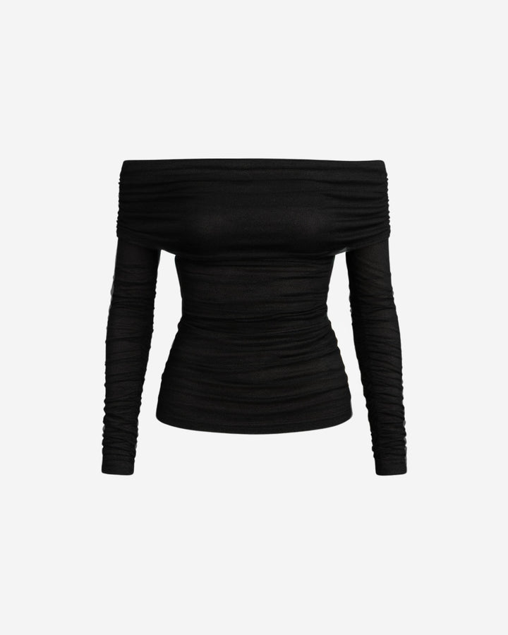 OPHELIA OFF THE SHOULDER TOP IN BLACK