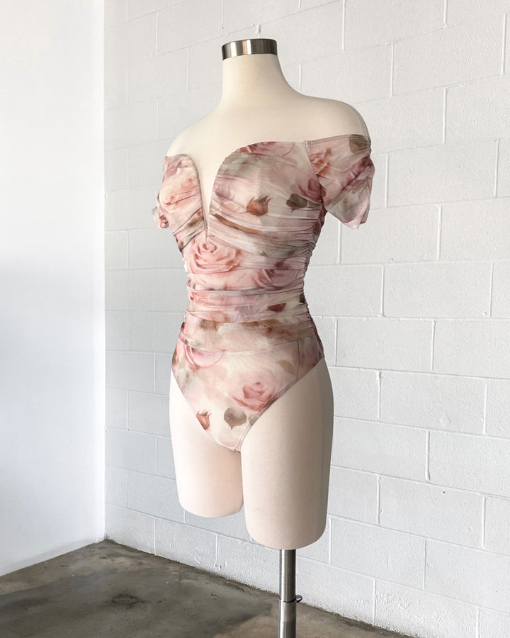 EMILIA FLORAL MESH BODYSUIT