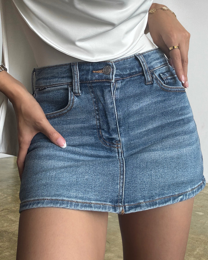 MALI DENIM MINI SKORT