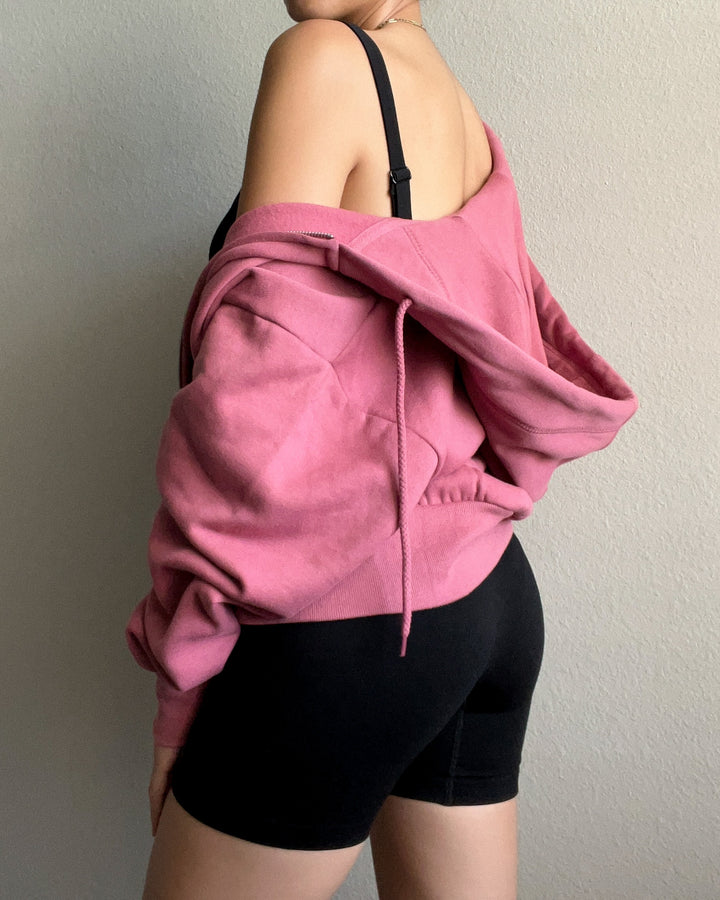 COMFY CROPPED HOODIE - PINK