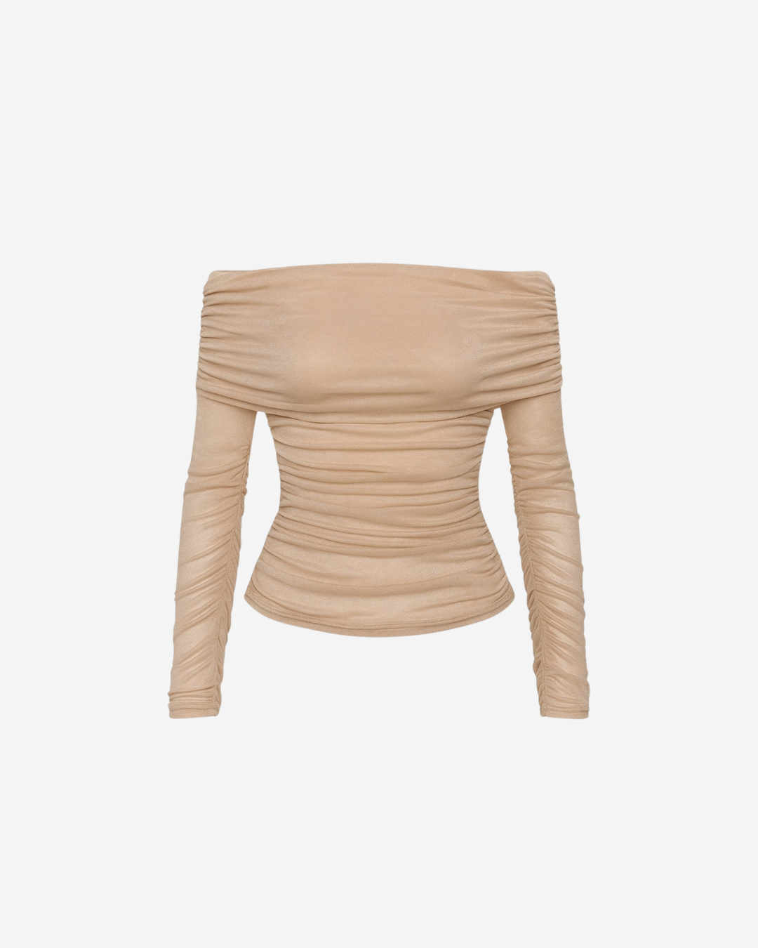 OPHELIA OFF THE SHOULDER TOP IN TAUPE