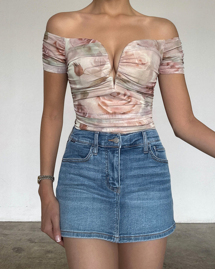 EMILIA FLORAL MESH BODYSUIT