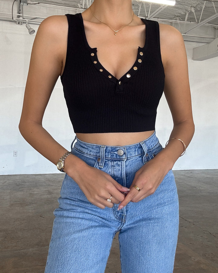 KALI CROP TOP - BLACK