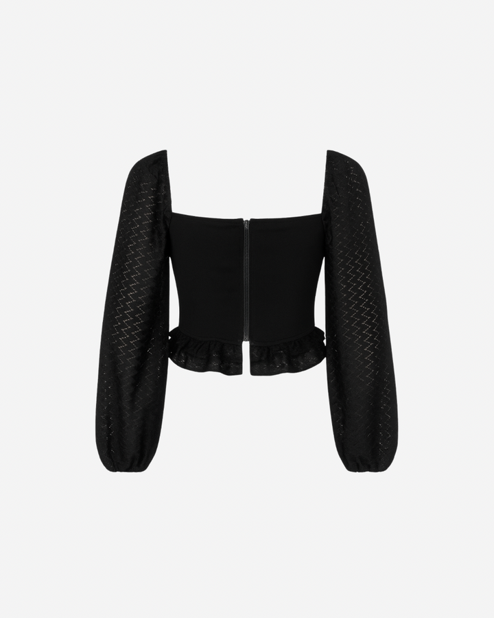 CASSIE LONG SLEEVE CROP TOP