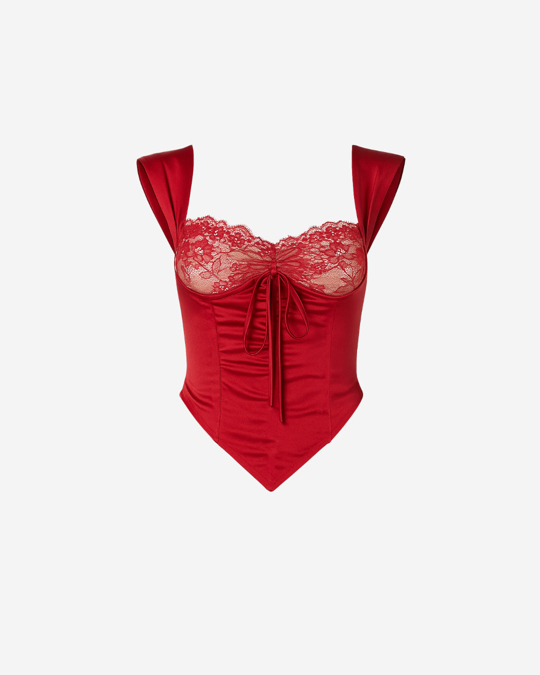 RUBY LACE SATIN CORSET TOP