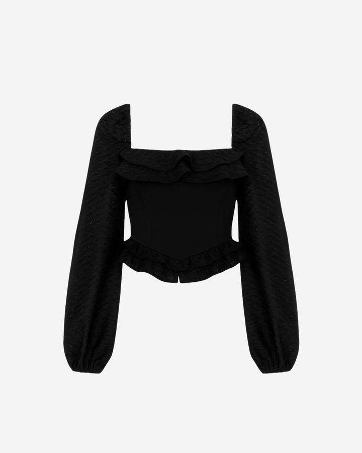 CASSIE LONG SLEEVE CROP TOP