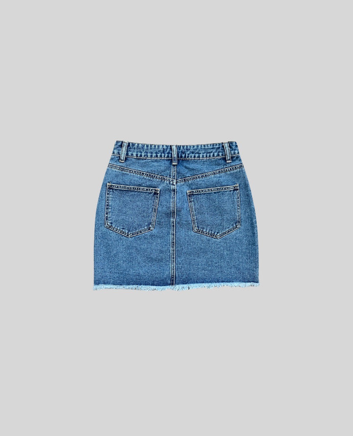 SEREN DENIM MINI SKIRT - BLUE