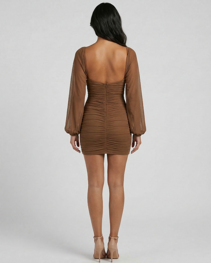 Nora Mini Dress- Latte