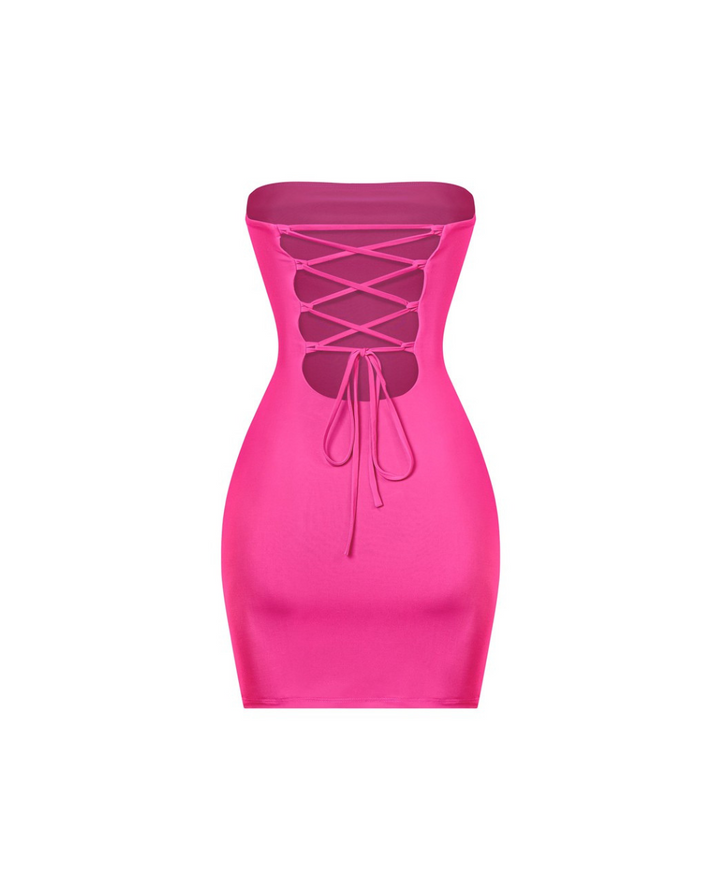 JAZ MINI DRESS - HOT PINK