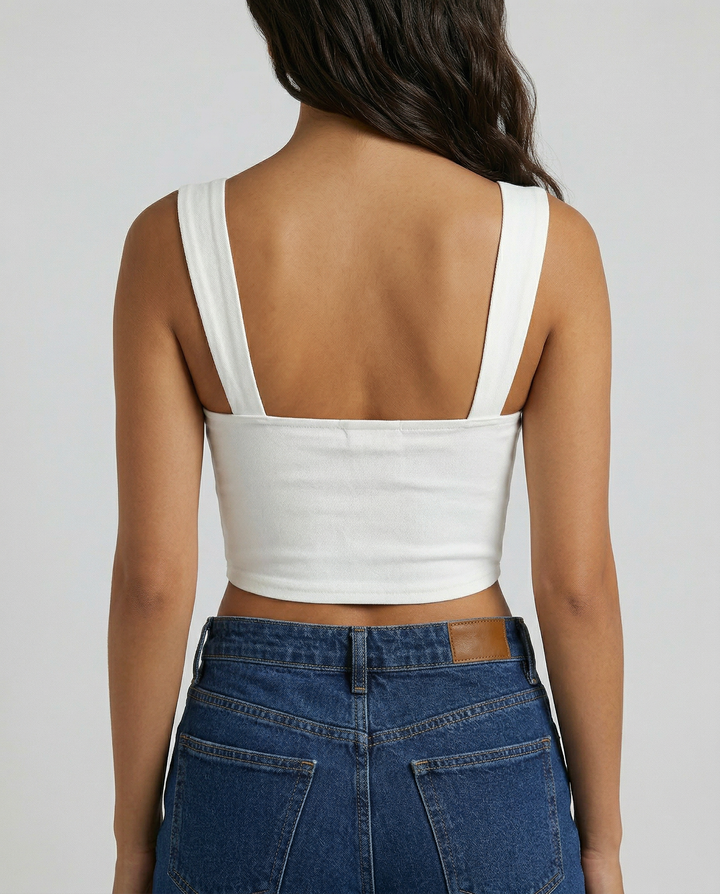 APRIL CROP TOP IN WHITE