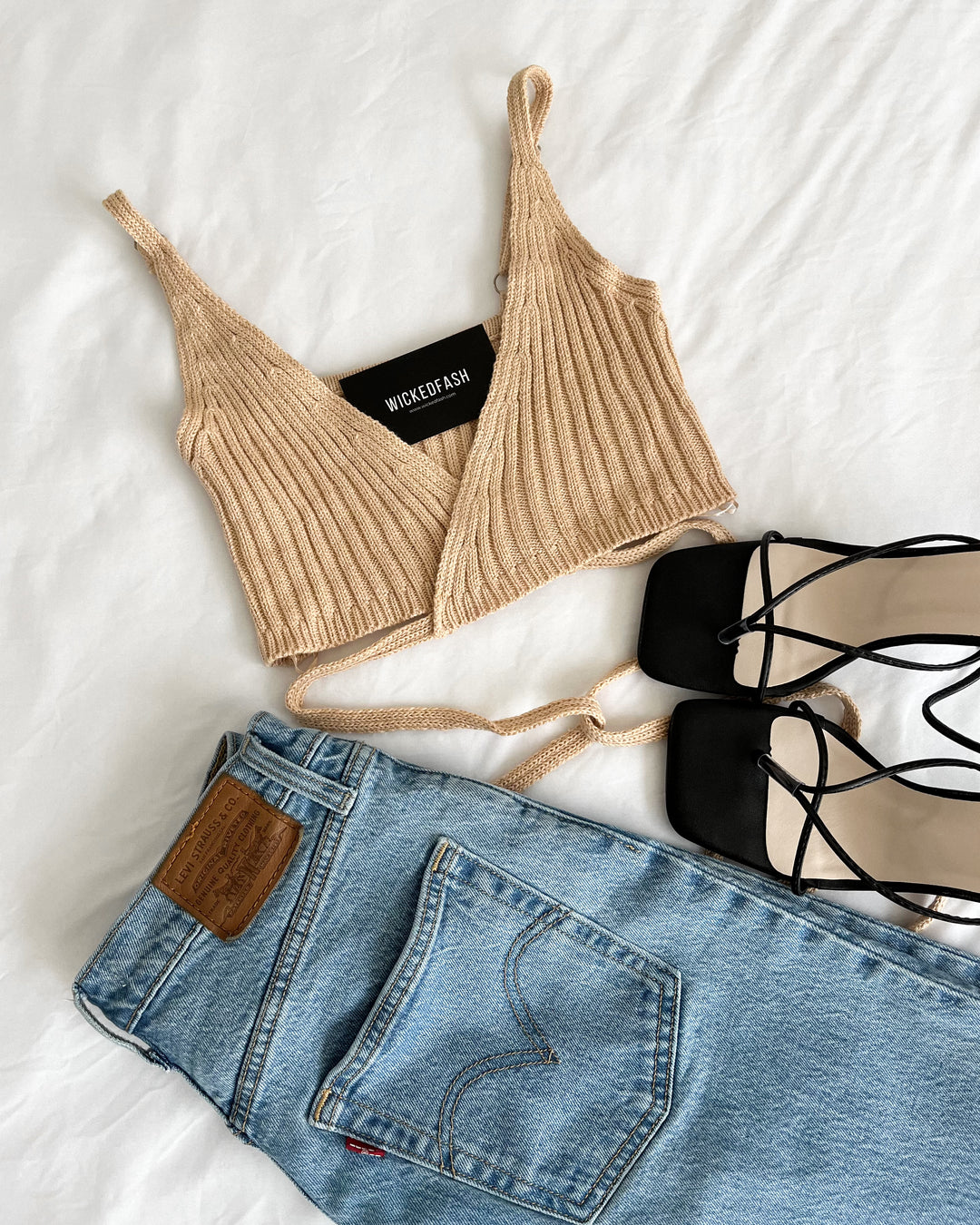 Anastasia Crop Top - Natural