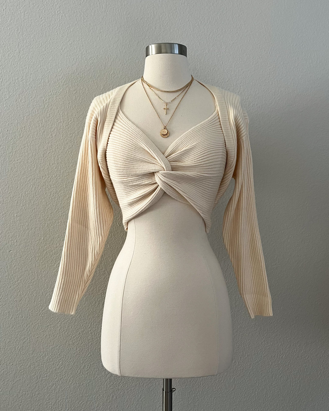 All That Knit Top + Cardigan Set
